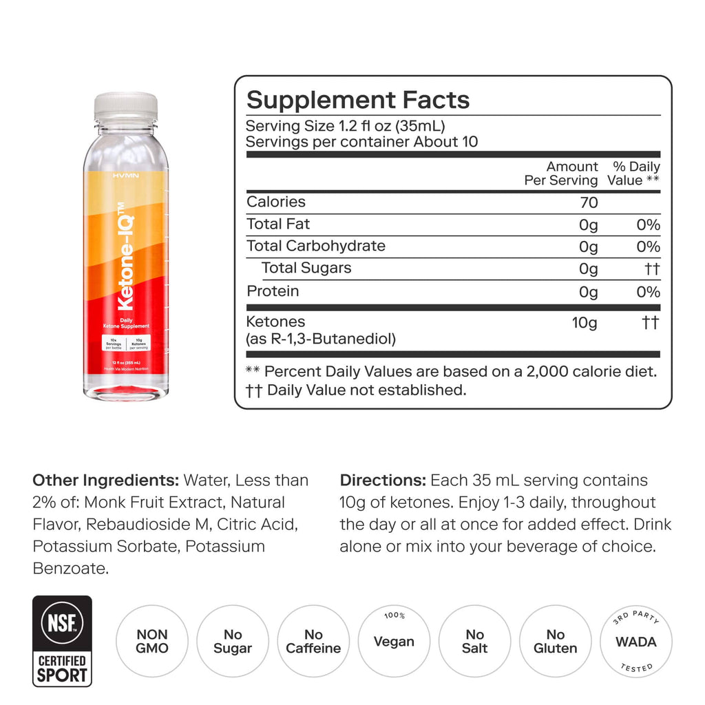 Ketone-IQ sin cafeína multiporción