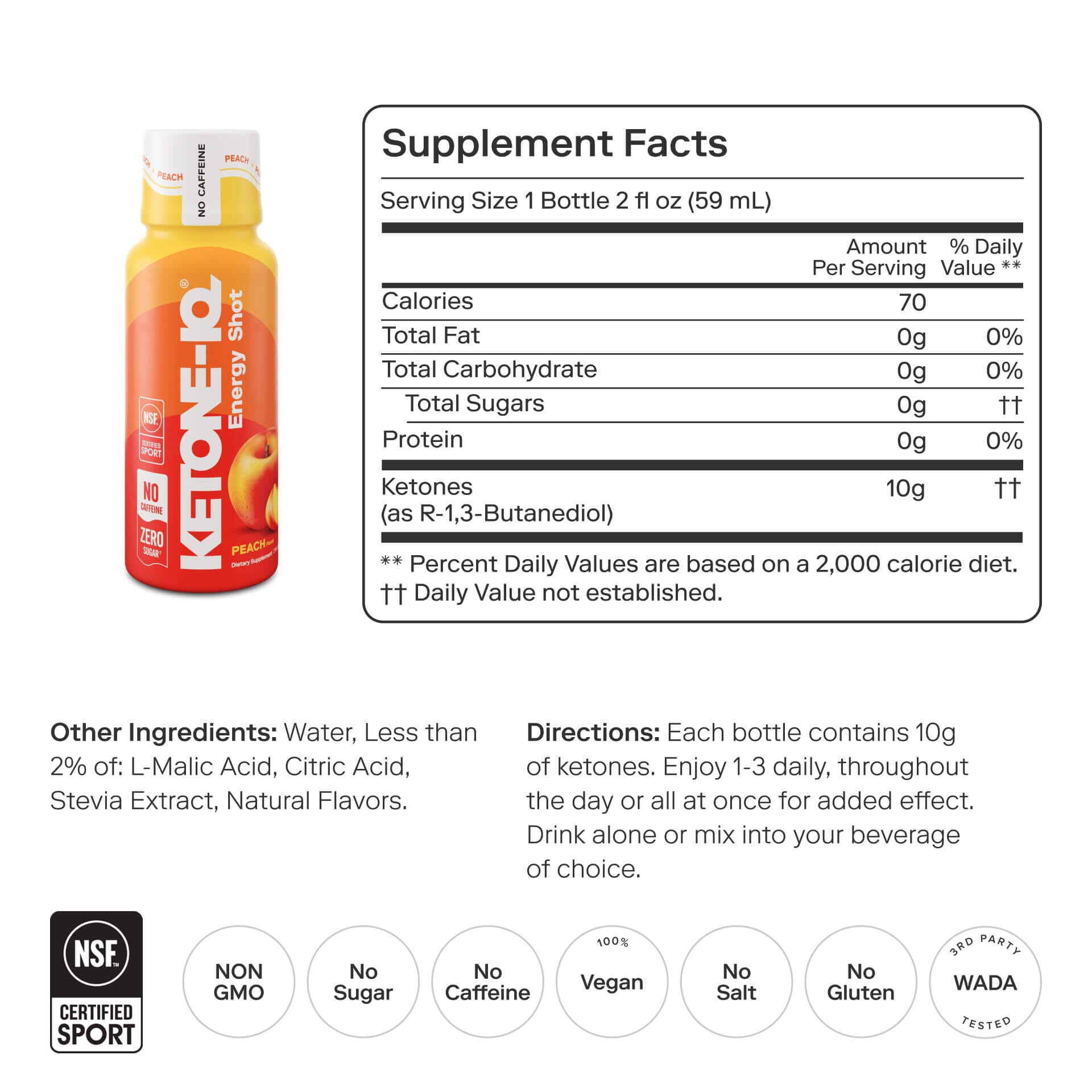 Ketone-IQ sin cafeína