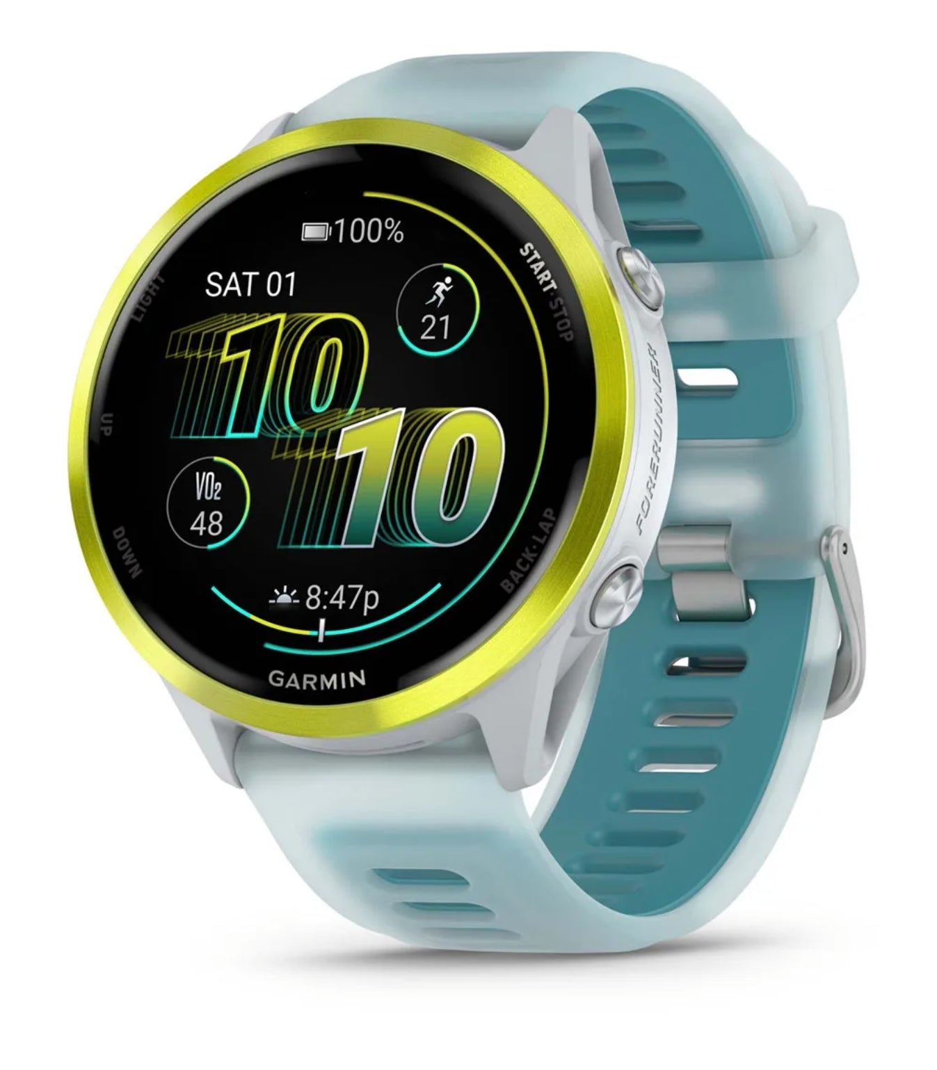 Reloj Garmin piedra blanca y turquesa Garmin Forerunner® 570 music