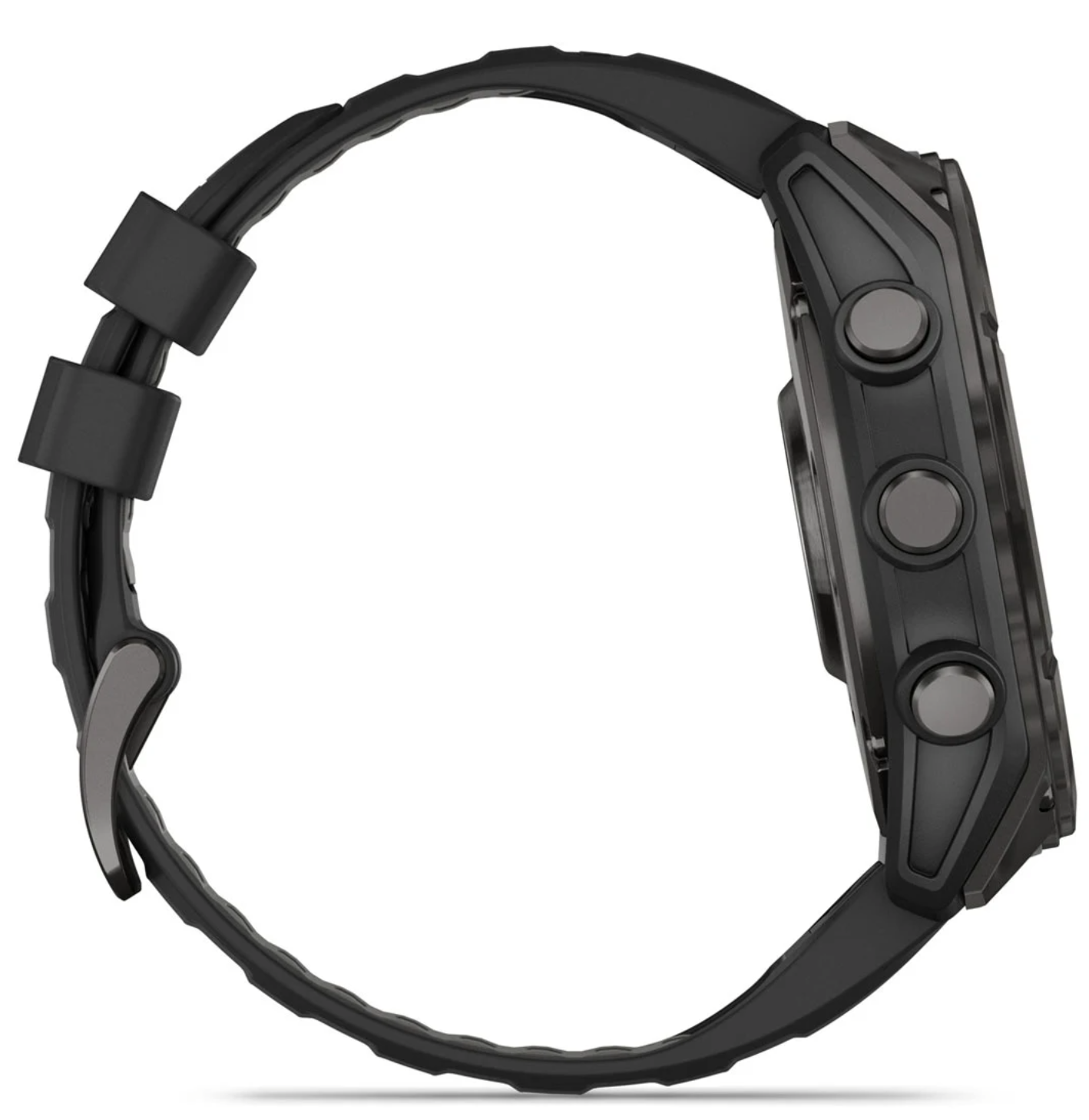 Reloj fēnix® 8 – 51 mm, AMOLED gris carbono con correa de silicona negra/gris guijarro