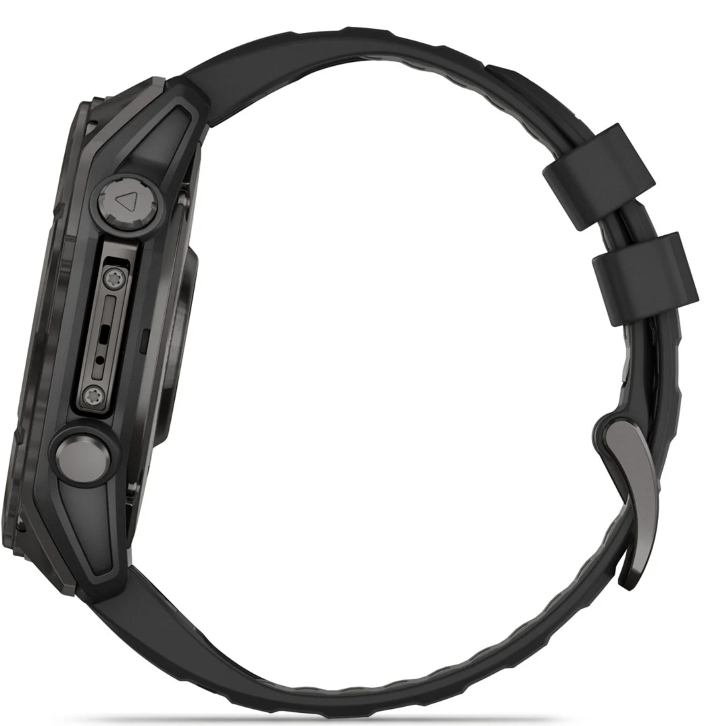 Reloj fēnix® 8 – 51 mm, AMOLED gris carbono con correa de silicona negra/gris guijarro